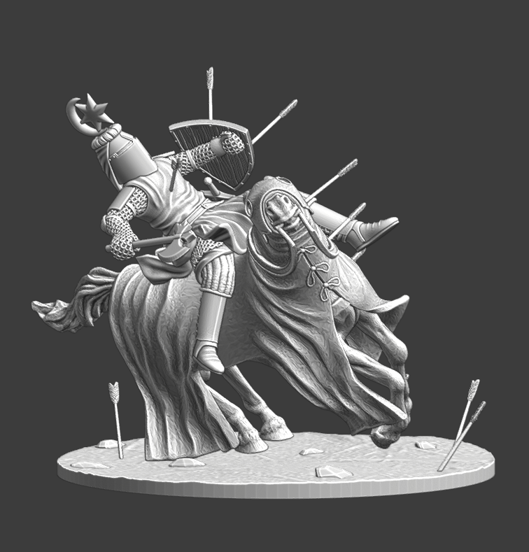 Medieval crescent star mounted knight - Arrowstorm